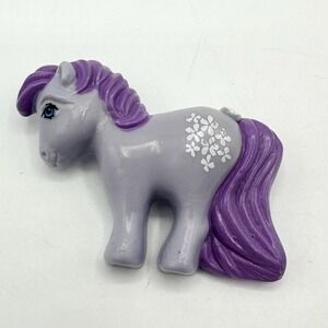 Vintage 1983 My Little Pony MLP G1 Blossom Brooch Pin Ponies Purple Hasbro
